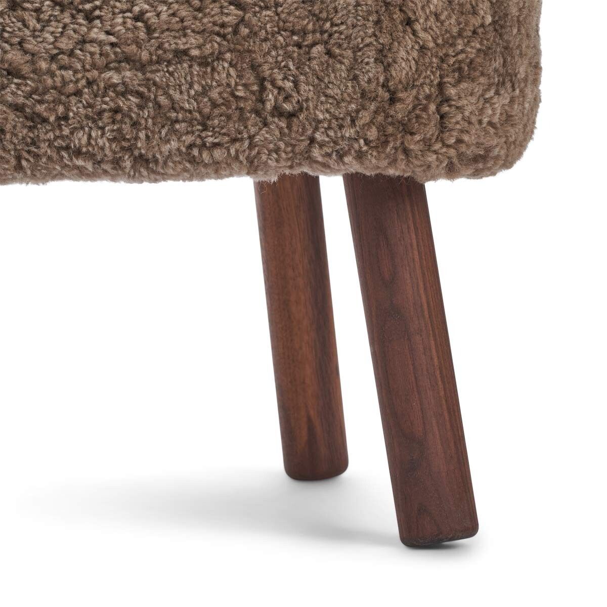 Emil Foot Rest Stool | Short Wool Taupe