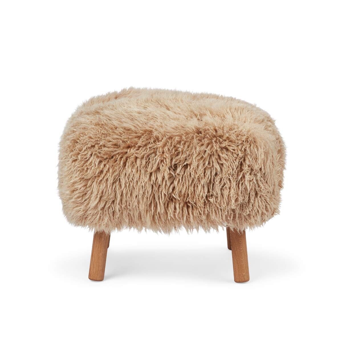 Emil Foot Rest Stool | Long Wool Honey