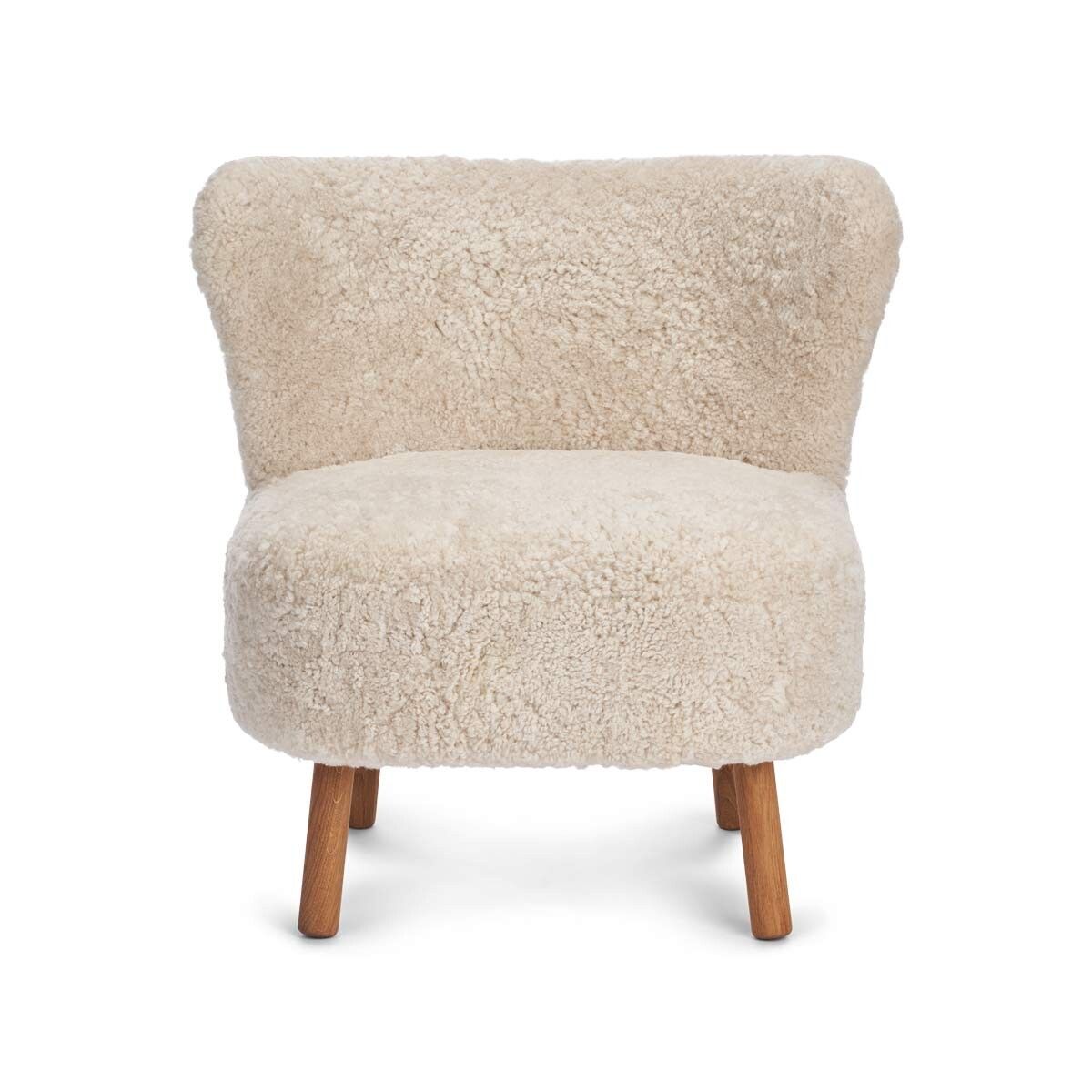 Emil Lounge Chair | Short Wool Pearl