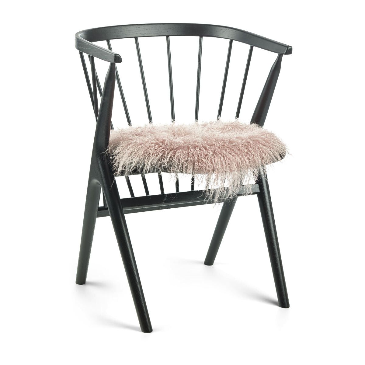 Curly Sheepskin Seat Cover | Ø38 cm Rosa