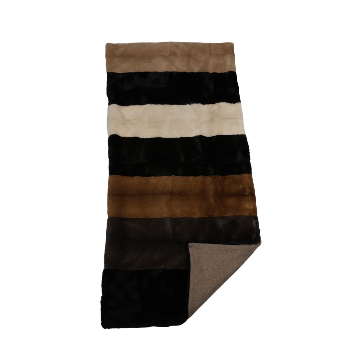 Mink Throw | Cashmere Backing | Multicolor | 62x130 cm