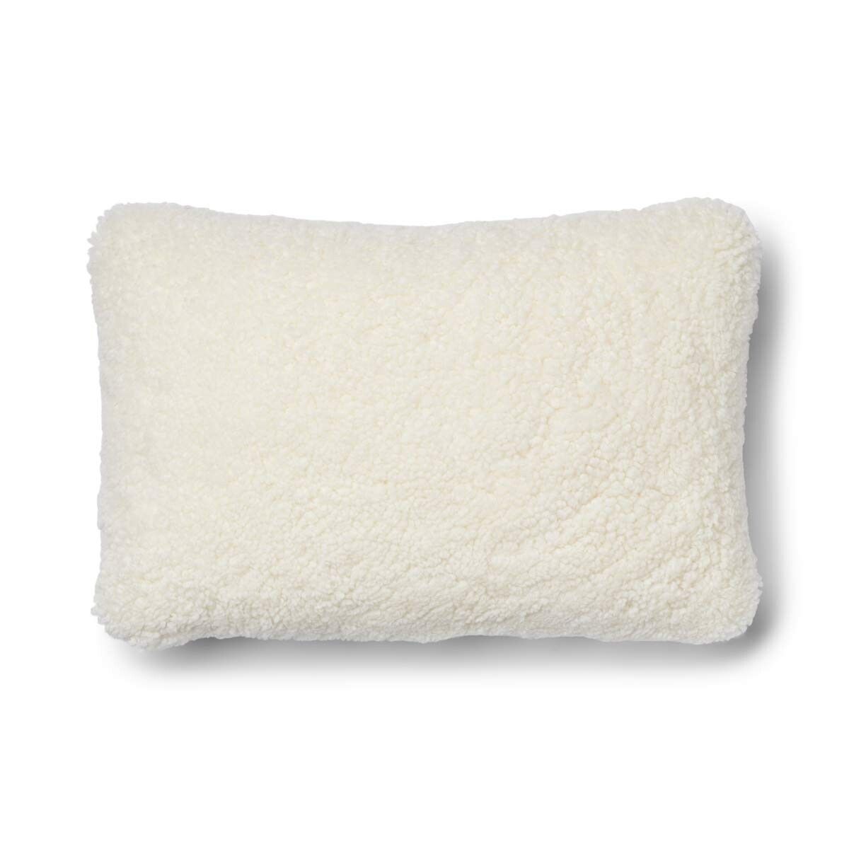 Short-Wool Sheepskin Cushion | 52x52 cm  | 34x52 cm  Silver/Ivory