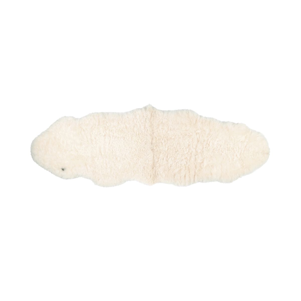 Double Sheepskin Rug | Iceland | Short Wool | 180x60 cm Off White