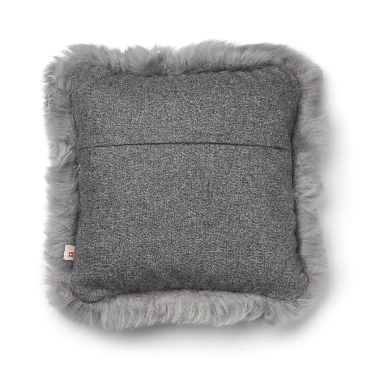 Wool Cushion | LW trim  | 52x52 cm Stone/Light Grey