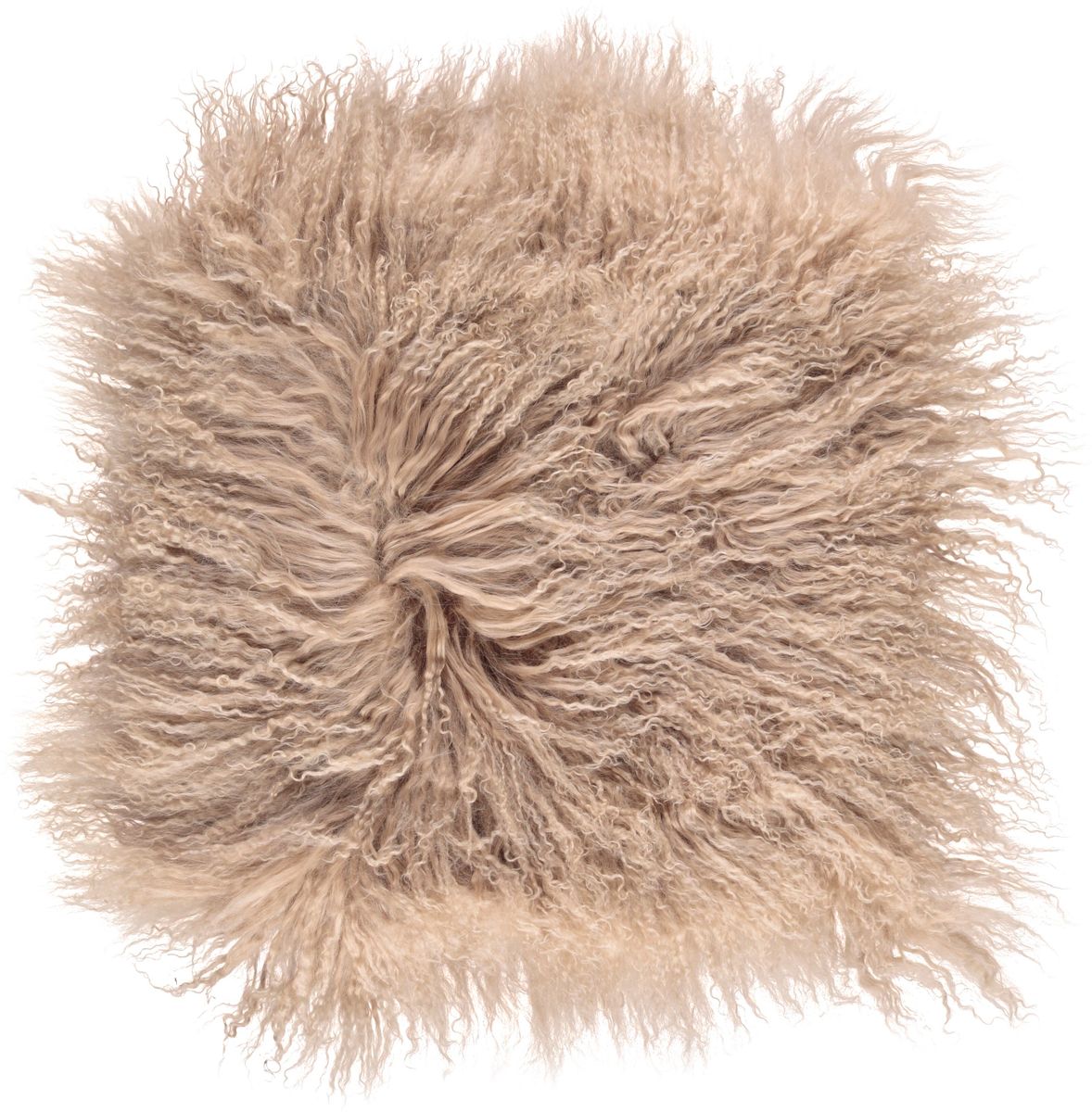 Curly Sheepskin Cushion | Doublesided | 56x56 cm | 40x40 cm Warm Sand