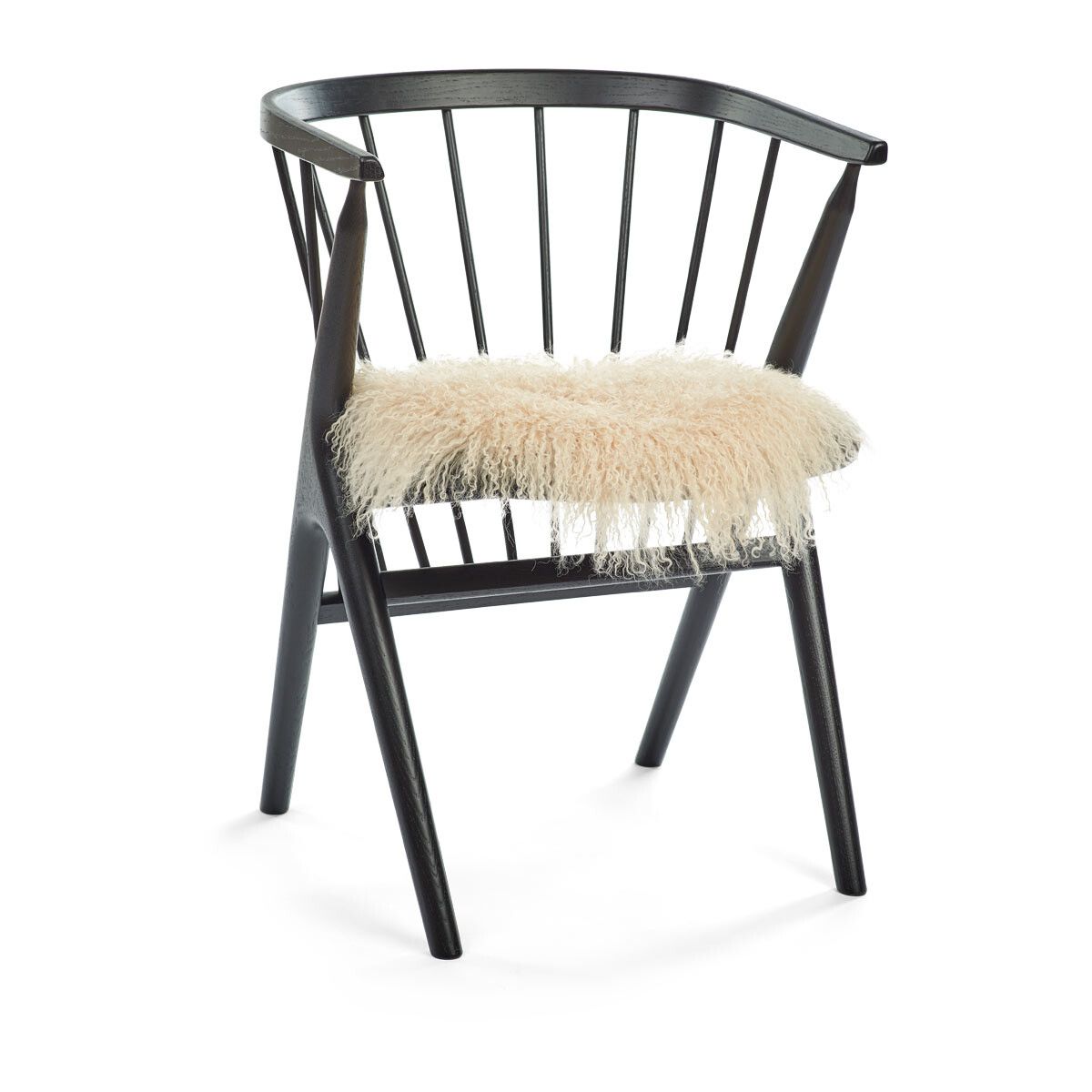 Curly Sheepskin Seat Cover | Ø38 cm Light Honey