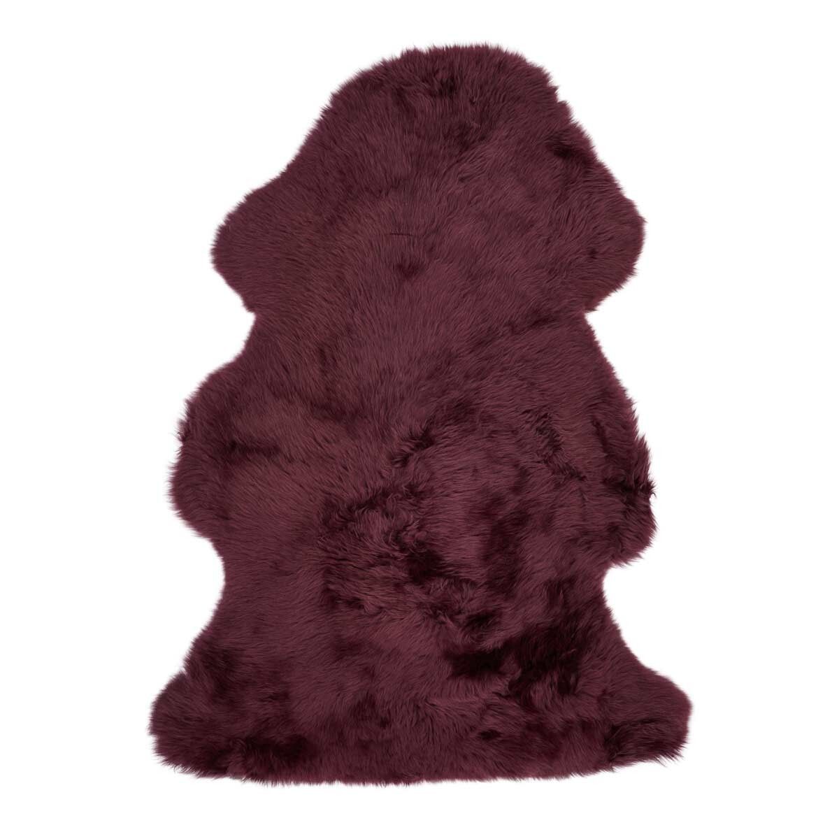 New Zealand Sheepskin | Long Wool | 115x60 cm Aubergine