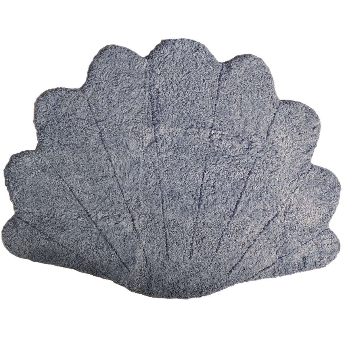 Short Wool Curly Sheepskin Shell Design Rug | 210x150 cm Light Grey