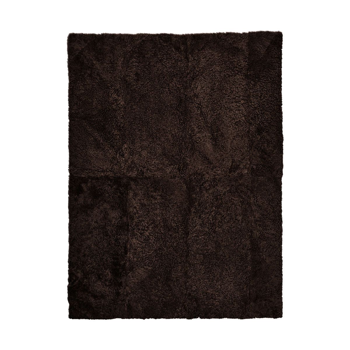 Short Wool Curly Sheepskin Design Rug | 120x180 cm Cappuccino