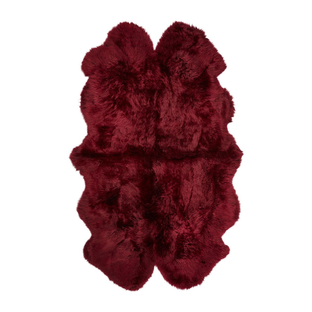 New Zealand Sheepskin | Long Wool | Rug 180x110 cm Burgundy