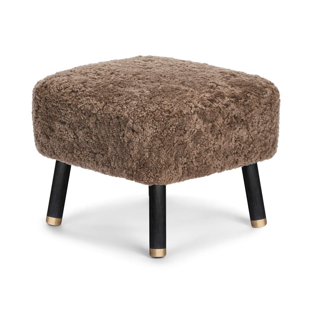 Emil Foot Rest Stool | Short Wool Taupe