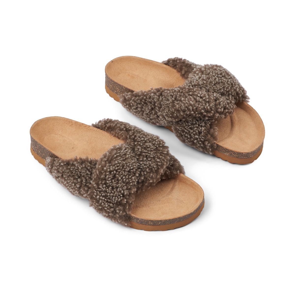 Lilly Cross Slipper Taupe