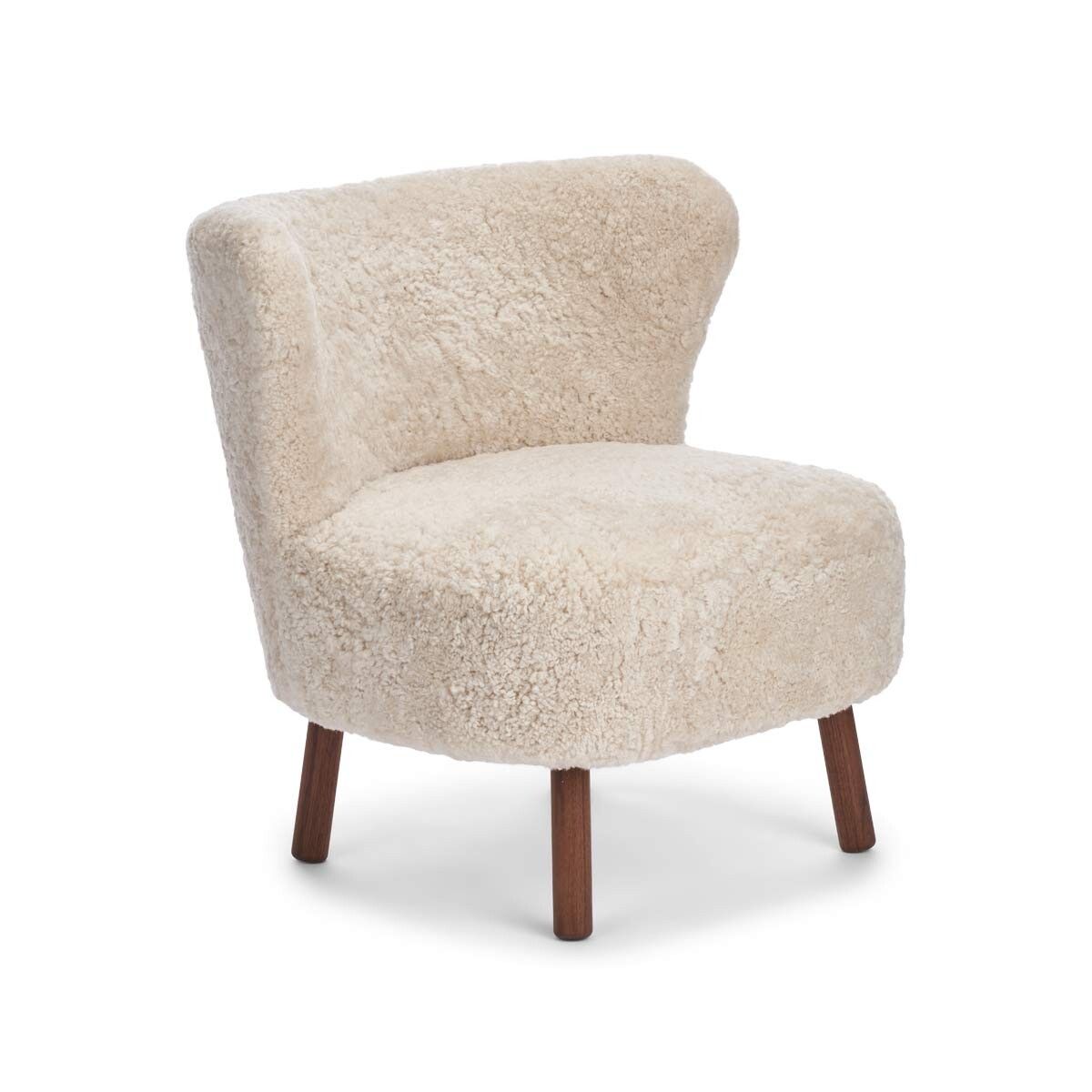 Emil Lounge Chair | Short Wool Pearl