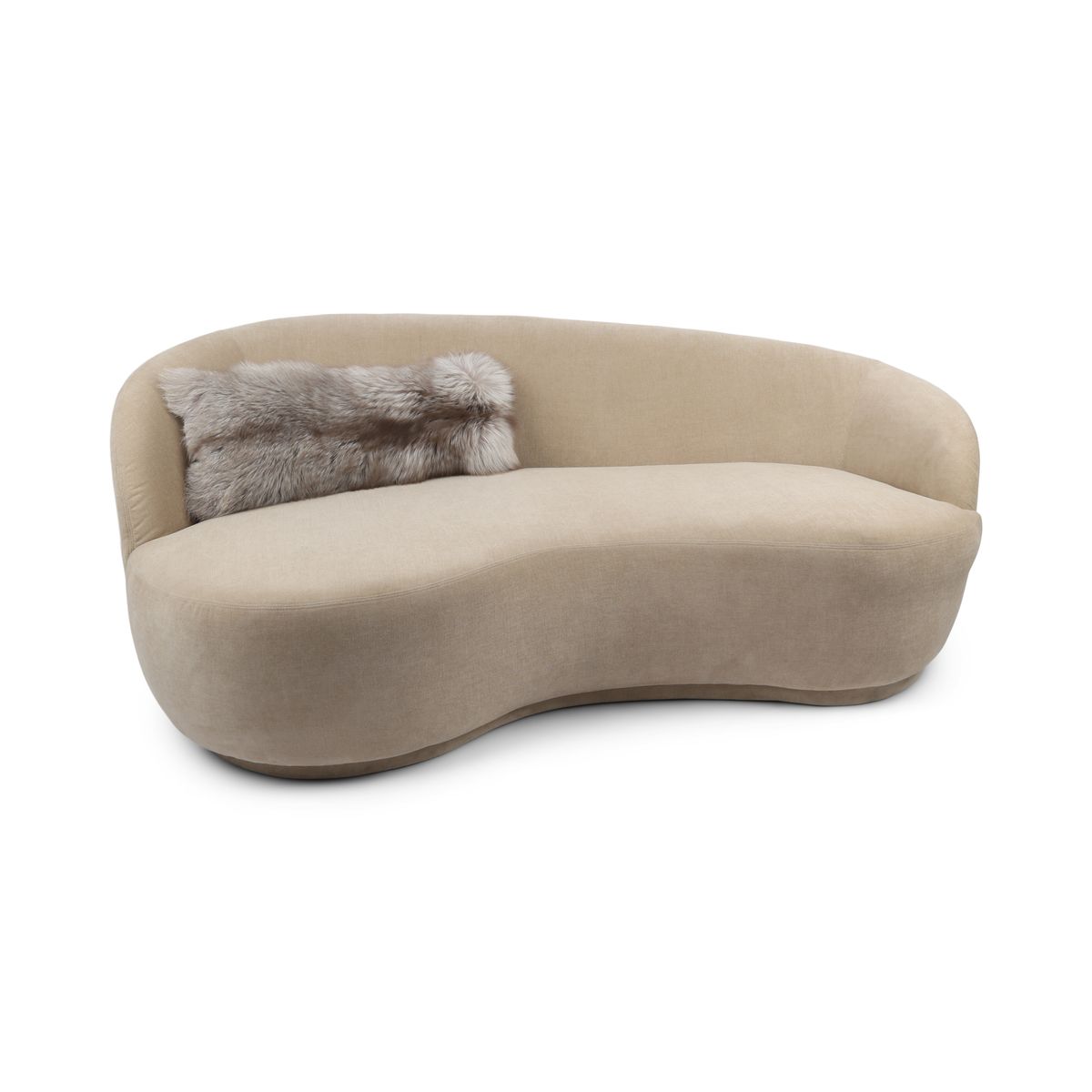 Premium Fox Cushion | Cashmere Backing | Norway | Pearl Blue Fox | 30x80 cm