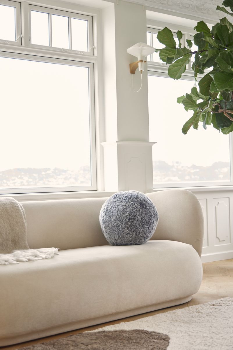 Angelite Cushion | Ø25 cm | Ø30 cm | Ø35 cm SW Curly Light Grey