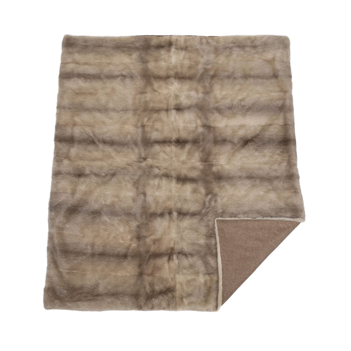 Mink Throw | Cashmere Backing | Pearl Cross | 180x200