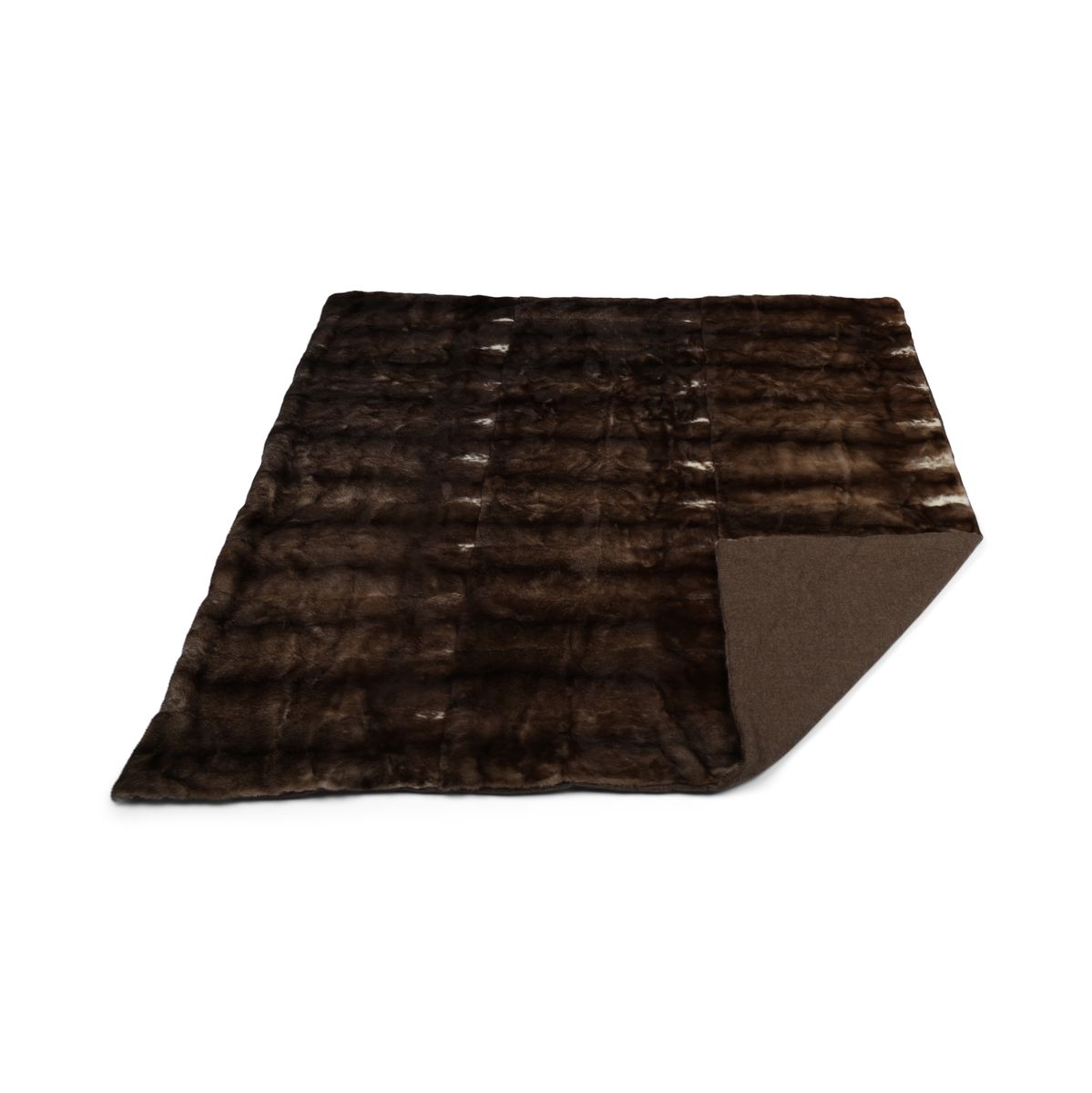 Mink Throw | Cashmere Backing | Cinnamon | 150x150 cm