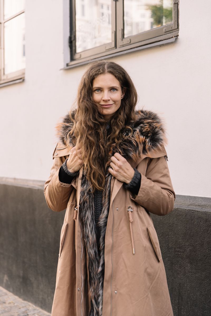 Clementina Jacket Camel/Dark Brown