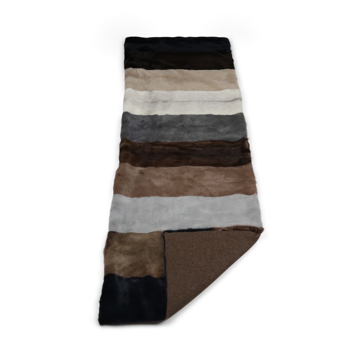 Mink Throw | Cashmere Backing | Multicolor | 52x156 cm