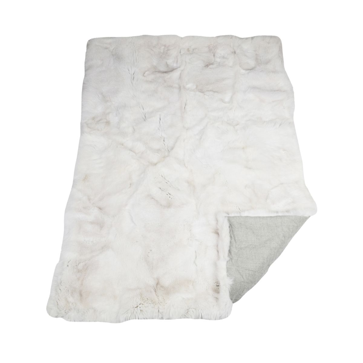 Premium Fox Throw | Cashmere Backing | Shadow | 150x190 cm