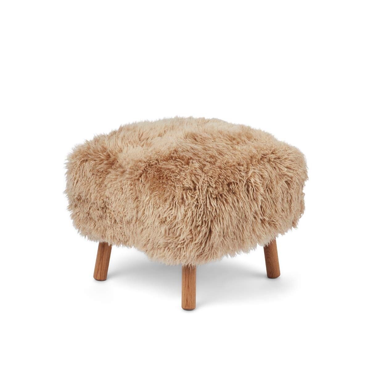 Emil Foot Rest Stool | Long Wool Honey