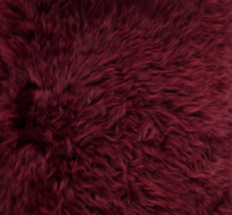 Round Sheepskin Bean Bag | Long Wool | Medium | Large Burgundy