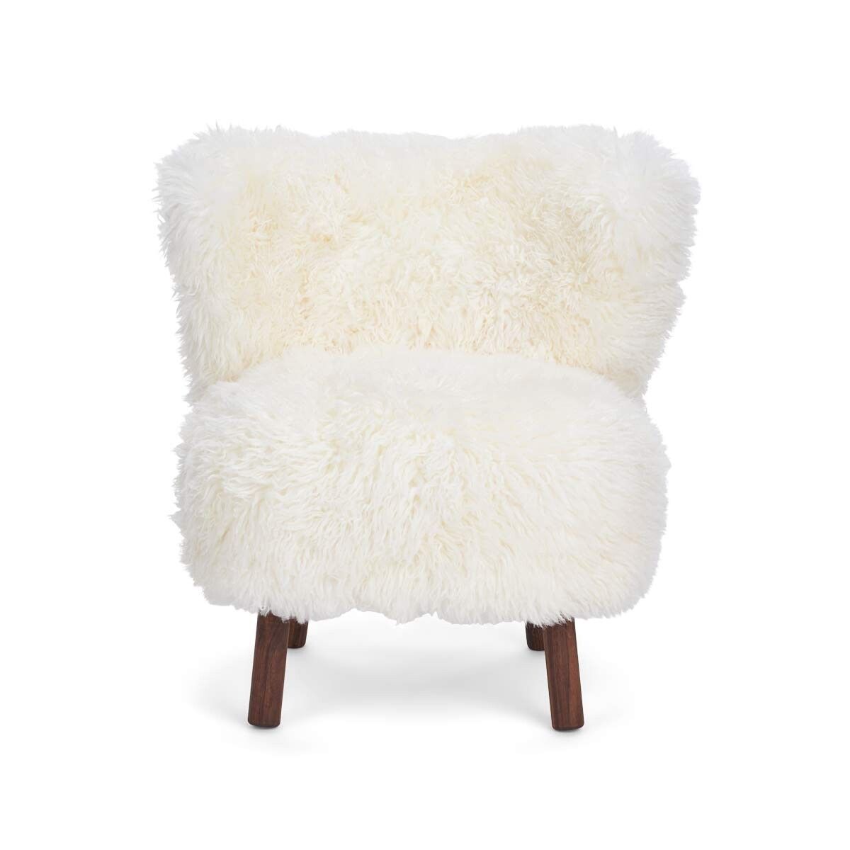 Emily Lounge Chair | Long Wool Snow White