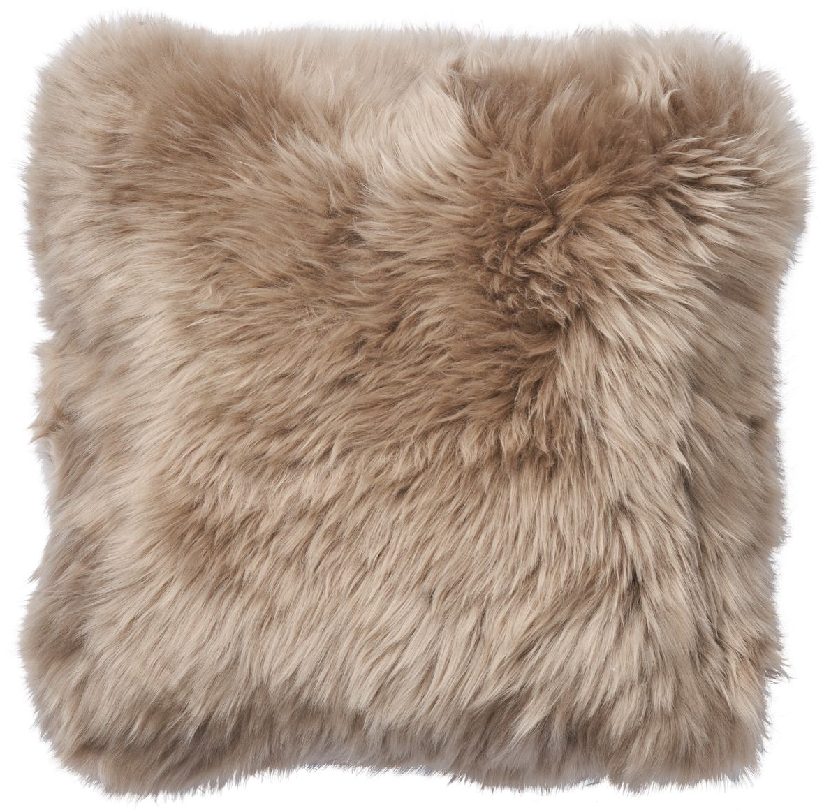 Long-Wool Sheepskin Cushion | Doublesided | New Zealand | 45x45 cm Taupe