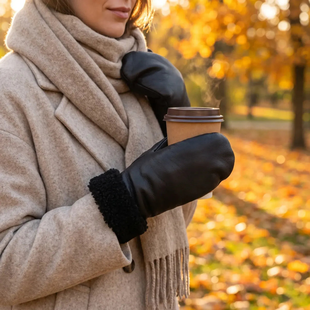 Rita Mittens Dark Brown