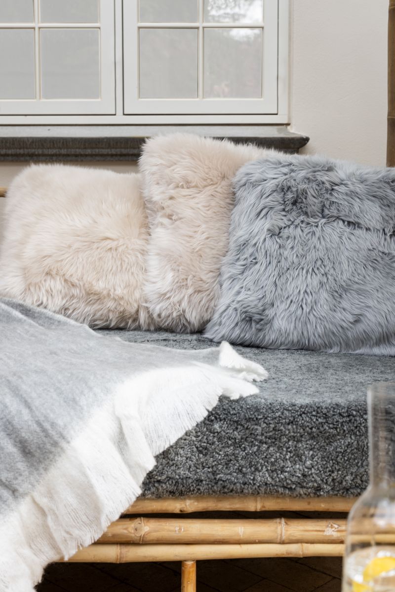 Long-Wool Sheepskin Cushion